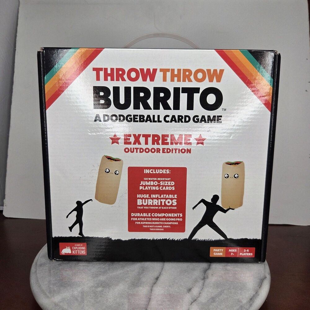 Throw Throw Burrito Extreme Outdoor Edition Card Game Party Exploding Kittens